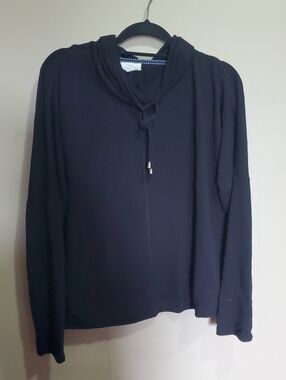 Cupio Black Women's Funnel Neck Pullover Sweater Size Large
